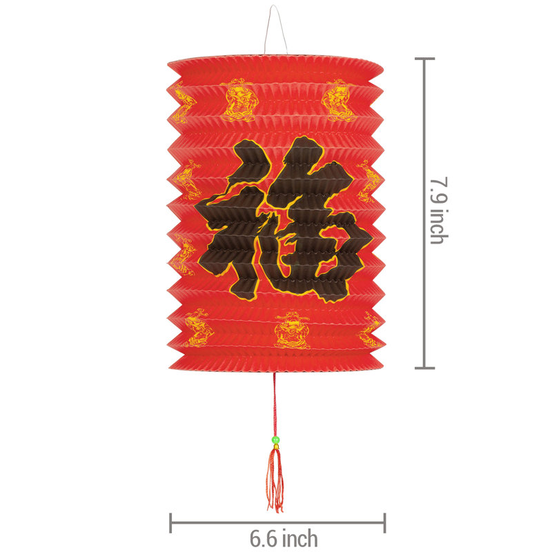 10 Red Dossiv Traditional Chinese Paper Lantern