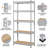 Tevis 60" H x 27.5" W x 12" D 5 Tiers Boltless Adjustable Storage Shelf Goods Rack-1090805072