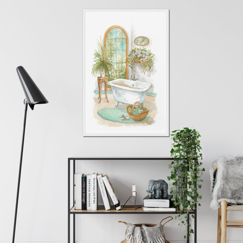 Bath in Spa II 1 Piece Painting, 95cm H x 65cm W, White Framed Paper Print