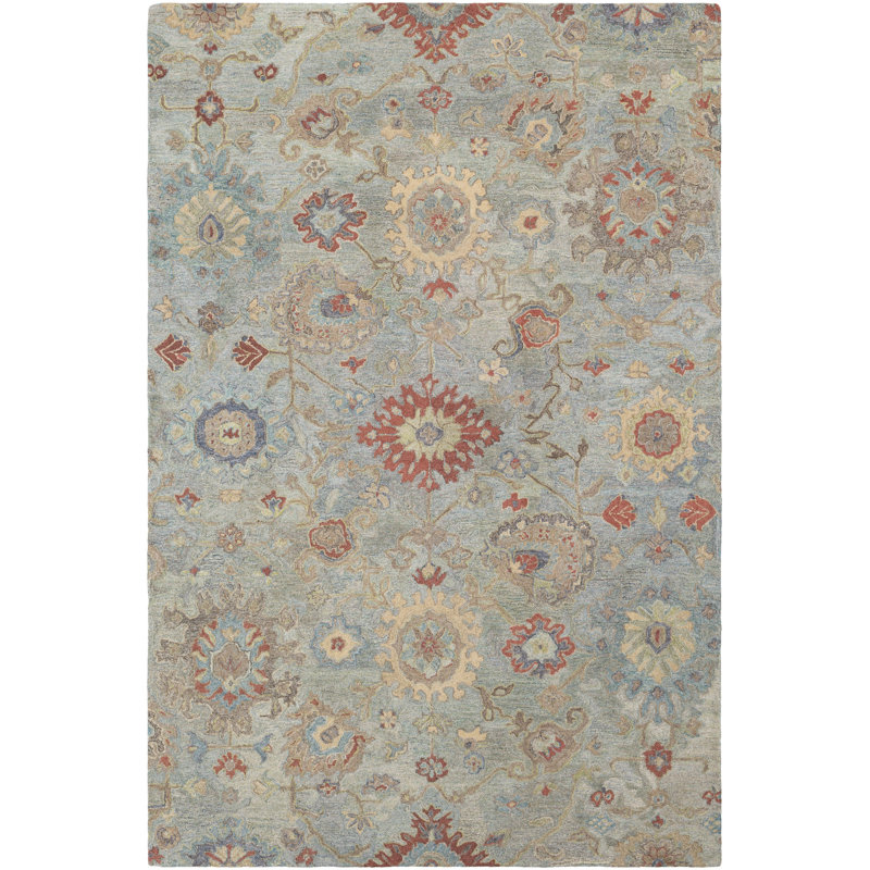 Solveg Hand Tufted Wool Oriental Indoor Rug, Rectangle 5' x 7'6"