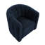 Fauteuil pivotant de salon contemporain avec surface en bois massif bleu Boucle