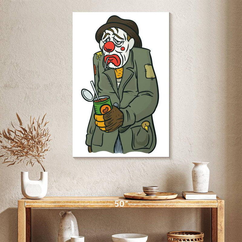 Leisha Hobo Clown, 24" H x 16" W