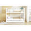 Lit superposé double au-dessus de double avec lit gigogne simple et échelle - blanc-148837153