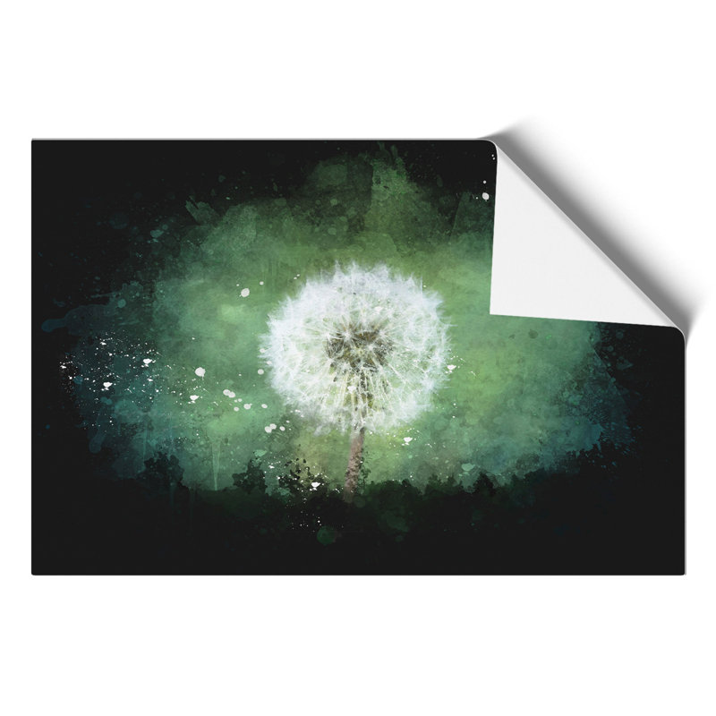 Dandelion Seeds Paint Splash - Wall Art, 59cm H x 84cm W x 0.1cm D, Unframed