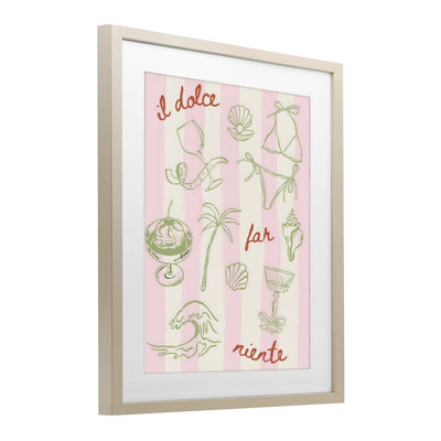 «Il Dolce Far Niente Beach», impression encadrée sous verre, design par The Prints Vibe