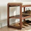 Banc à chaussures en bois massif, étagère de rangement en bois de hêtre avec coussin éponge à rebond élevé