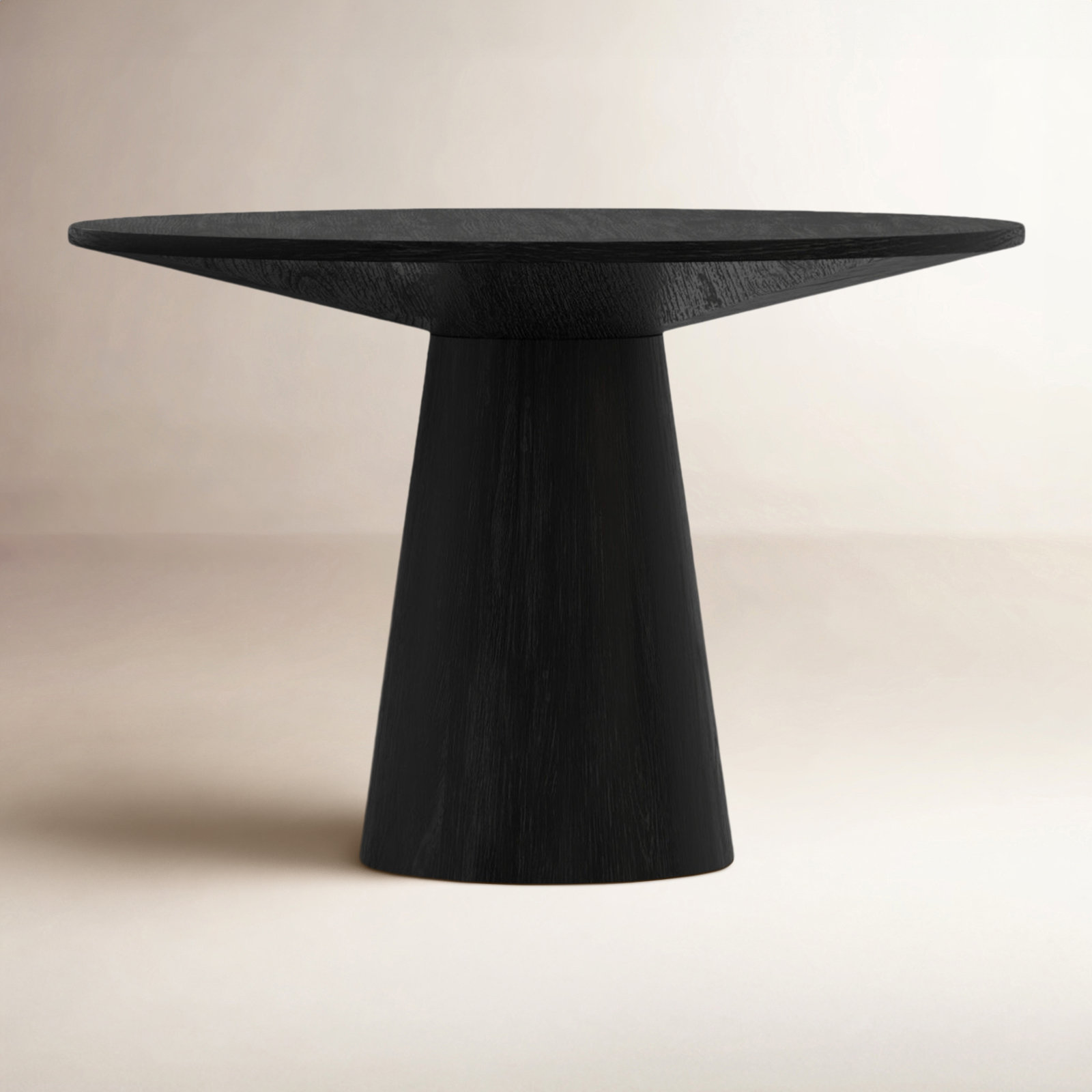 Wyatt Dining Table, Black, 31"H x 47"L x 47"W