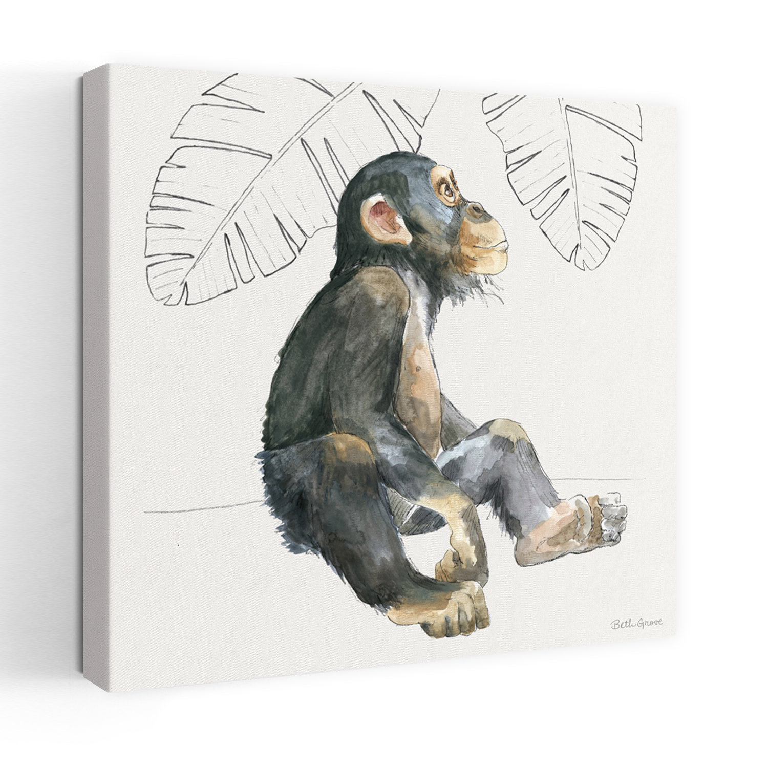 Dakota Fields Sweet Animals II Contemporary Monkey Animal Art | Wayfair