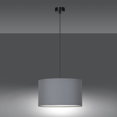 Pascua 1 - Light Black Drum Pendant