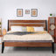Ensemble de chambre à coucher avec lit plateforme en bois massif 2 pièces Emery