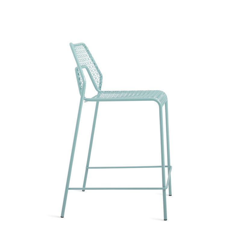 Hot Mesh Outdoor Bar Stool, Aqua, Counter Stool (24.4" Seat Height)