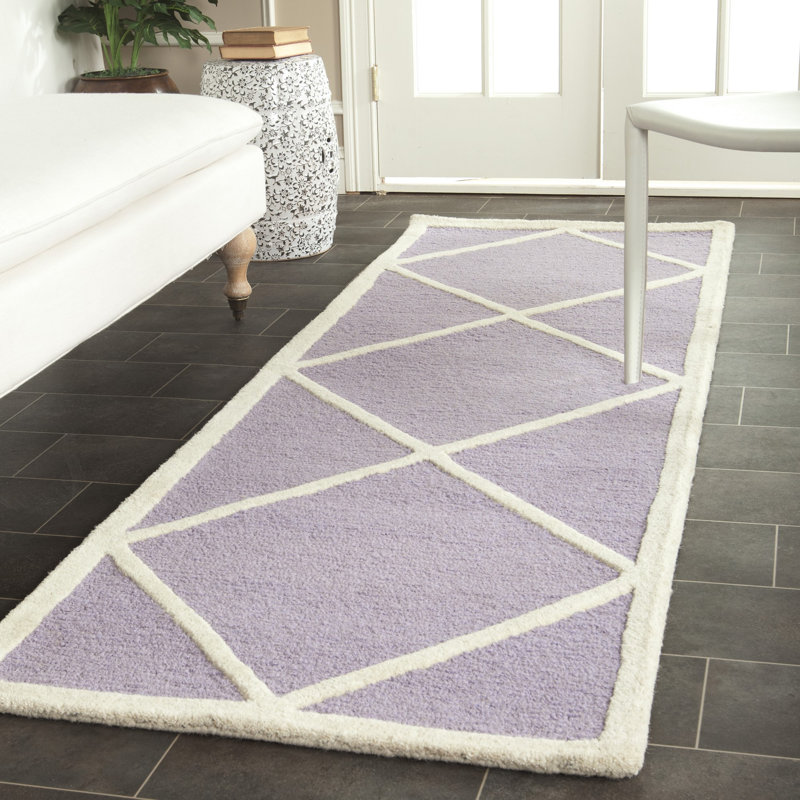 Sanyla Hand Tufted Wool Geometric Rug, Runner 2'6" x 8'