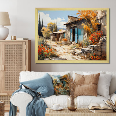 French Charming Village In Provence I - Countryside Canvas Art Print