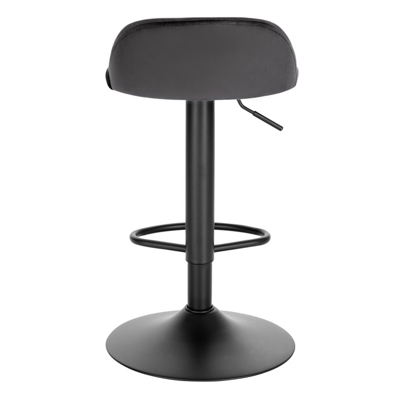 Ashanty Swivel Bar Stool, Dark Grey