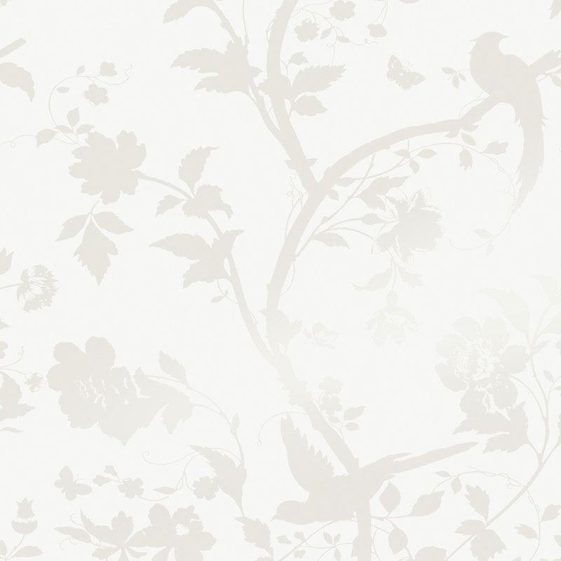 Rouleau de papier peint oriental Laura Ashley, Blanc