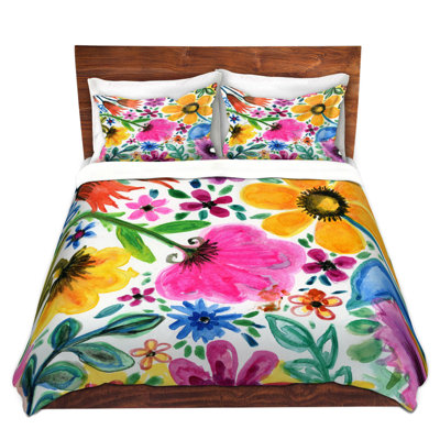 Polyester Floral Duvet Cover