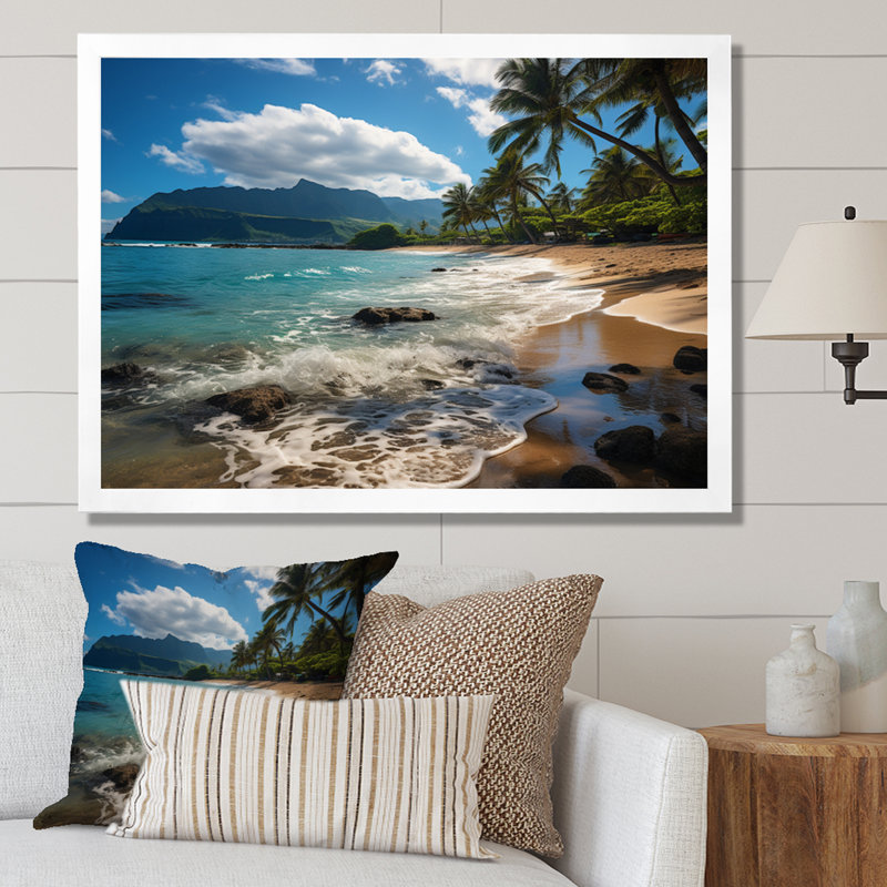 Aloha Tropical Dreamscape II - Maui, impressions encadrées, Cadre photo blanc, H 12 po x l 20 po x P 1 po