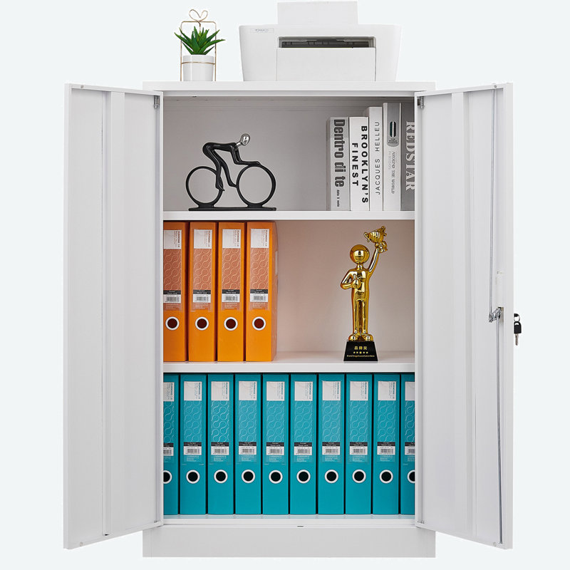 25.6'' Wide 0 -Drawer Steel File Cabinet, White