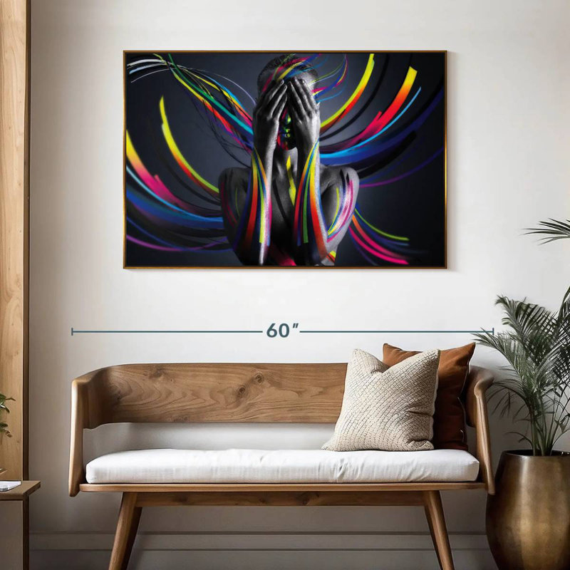 Couleurs unies I, 46 po x 31 po, Cadre flottant doré