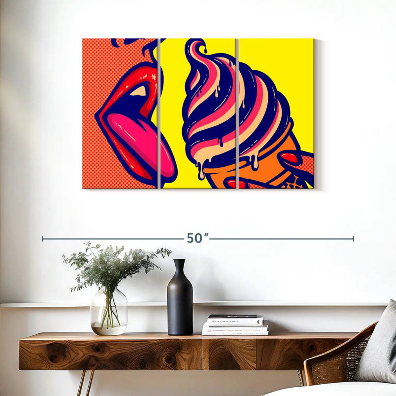 Yarlin Comic Ice Cream, 24" H x 38" W