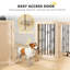 Medium Density Fiberboard (MDF)@@Powder Coated Steel Free Standing Pet Gate