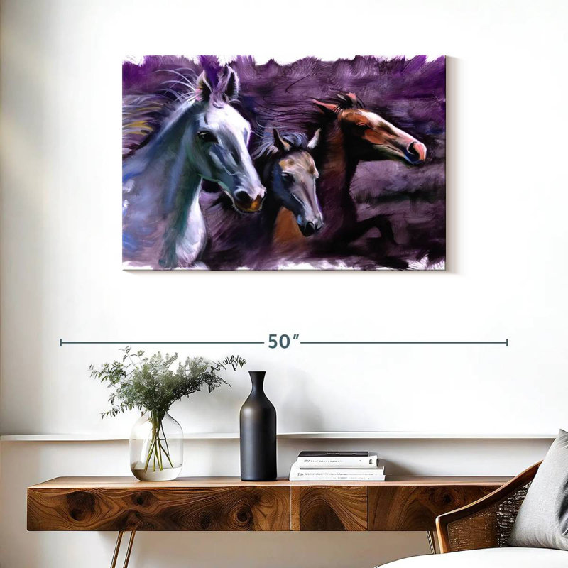 Brampt 3 Horses, 24" H x 36" W