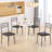 Modern Round Dining Table Set For 4 Dining Room Chair With Metal Legs-1373634453-1373634410