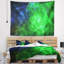 Tapisserie polyèdre abstrait vert abstrait-28498151