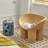2-Shelf Round Side Table with Storage-947605520