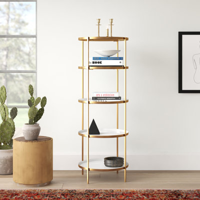 Enamel 53" H x 20" W Etagere Bookcase by Everly Quinn