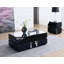 Table d'appoint noire effet miroir