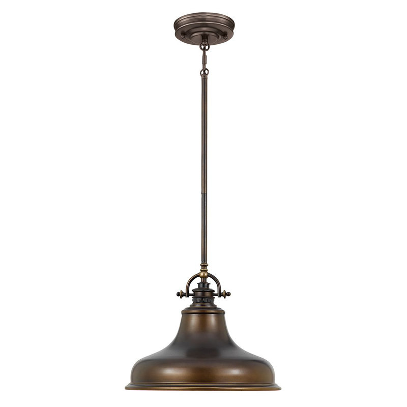Bravo 1 - Light Single Pendant, 29.2cm H x 34.3cm W x 34.3cm D, Palladian Bronze