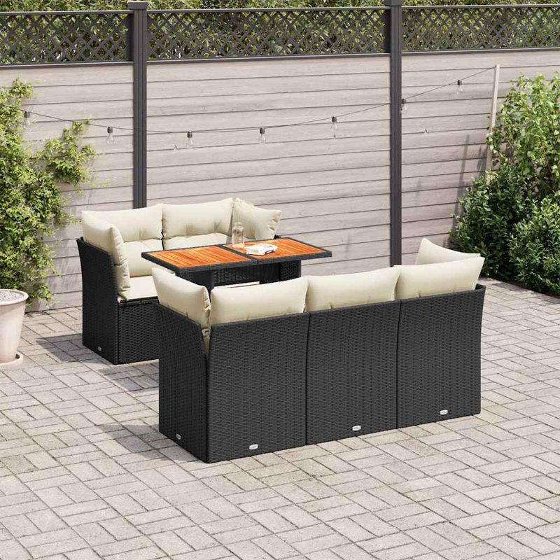 Vidaxl Garden Sofa Set Black