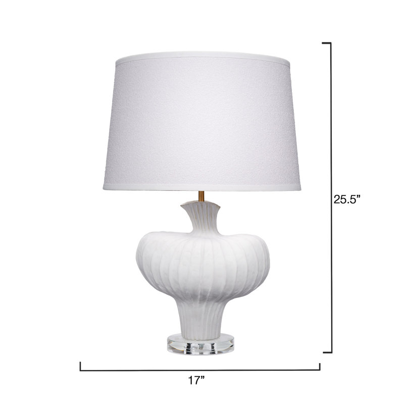 Lampe de table en céramique avec abat-jour en polyester Colette