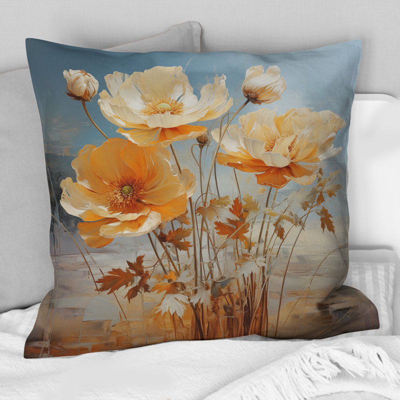 Coussin Peach Buttercups Romantic Impression II - Buttercups