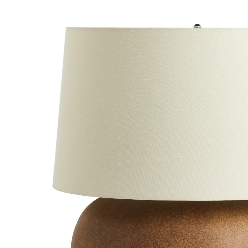 Kragen Table Lamp-Dark Sand Porcelain Ceramic, Dark Sand Porcelain Ceramic