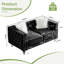 Canapé-causeuse pour salon avec 2 coussins et housse amovible, petits fauteuils rembourrés en velours pour chambre à coucher, bureau ou appartement-1559228618