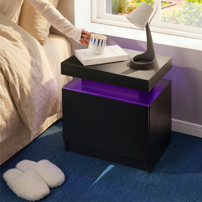 Dedorah 49 cm W Bedside Table, Blue