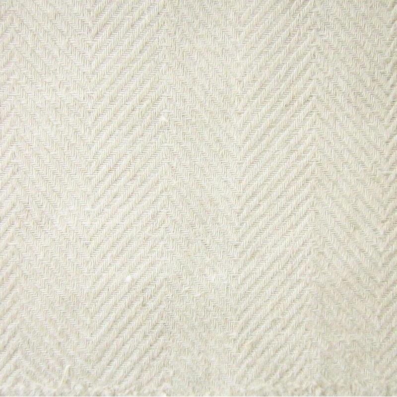 Zebra Chevron Linen Pillow Sham, Standard, Antique Cream
