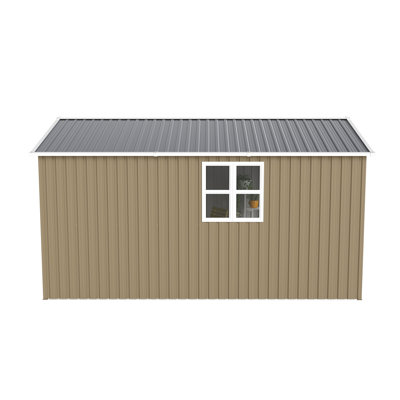 Secure Storage Sheds 8x12 Ft Metal, Modern Brown Style For Backyard