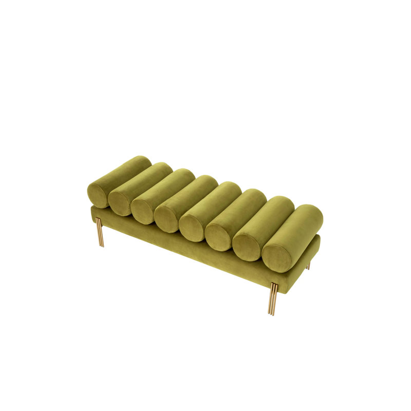 Oxley Velvet Upholstered Bench, Vintage Green