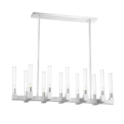 Luminaire suspendu linéaire à 12 lumières pour îlot de cuisine Rylie
