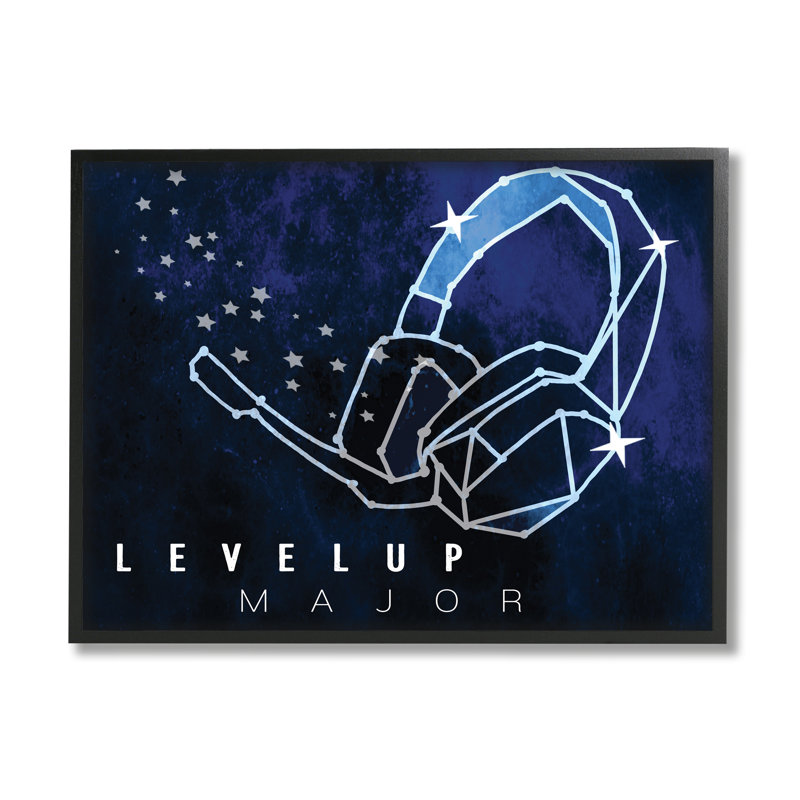 Casque d'écoute Space Up, H 11 po x l 14 po, Giclée encadrée noir minuit