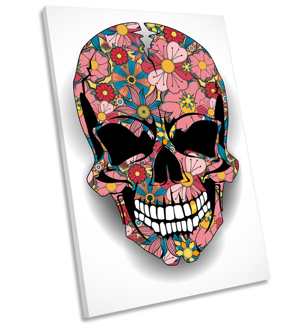 Urban Graffiti Skull - Wrapped Canvas Print