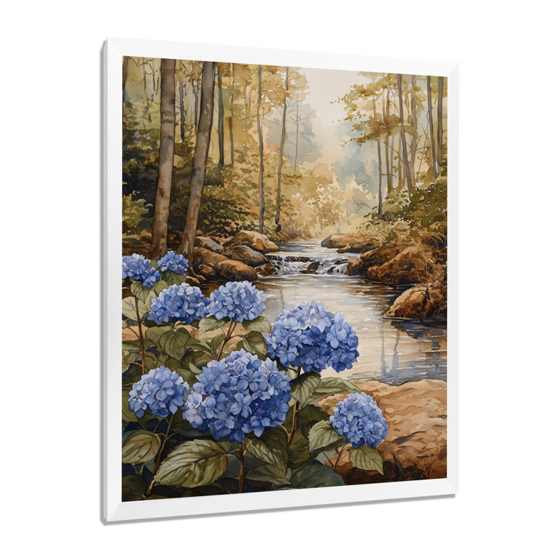 Giavona - impressions sur toile florales, 20" H x 12" W, White, Picture Framed