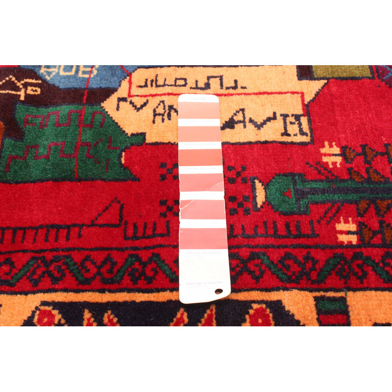 Tapis rouge Teimani 3 pi 4 po x 6 pi 1 po