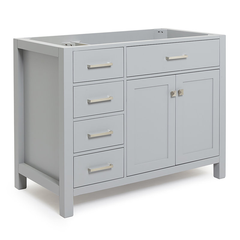Petrel 42'' Single Bathroom Vanity Base Only, Gray