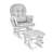 Cleo Wooden Glider and Ottoman-98415162-98415161