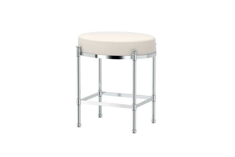 Oval Vanity Stool with Cushion