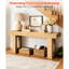 Console de 63 pouces pour différentes pièces, style, design étroit, espace de présentation spacieux, table basse derrière le canapé, mince et compacte, trois compartiments cachés, tablette inférieure ouverte, finition